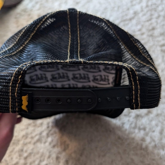 Von dutch denim with leather patch y2k snapback hat osfm - Picture 2 of 4